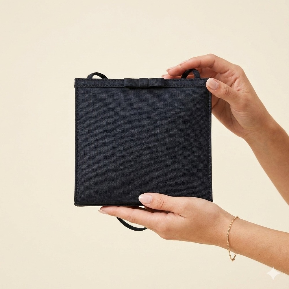 Women's Evening Mini Handbag w/‎ Bow Accent Black Formal